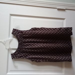 Womens Sleeveless Polka Dot Top